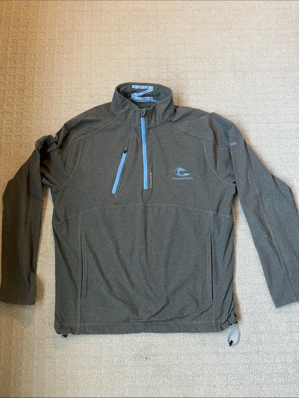 Ocean Forest M GrayPerformance Half-Zip Pullover Jacket